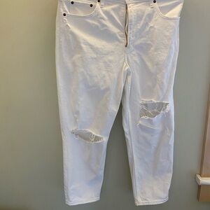 White Abercrombie « The Mom » Curve Love New with tags size 8S